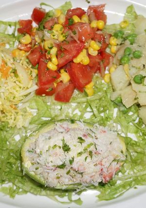 A picture of Imperial Avocado with Crab Salad.