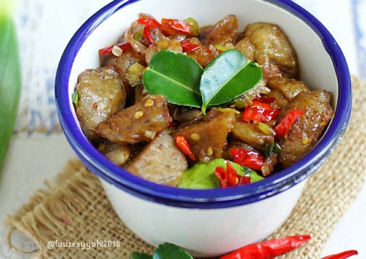 Bakso masak tumisan pedas