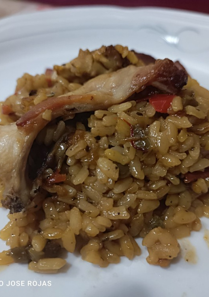 Una foto de Arroz seco con conejo