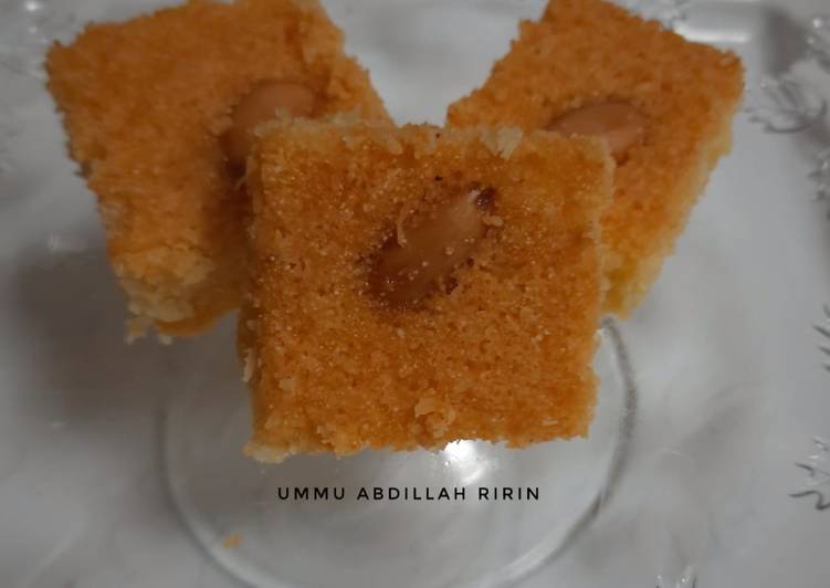 Resep Basbousa / Namoura / Semolina Cake Anti Gagal