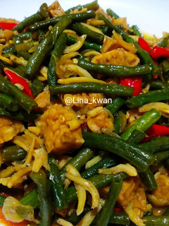 Foto resep Tumis Kacang Panjang Dengan Tempe Dan Teri Nasi
