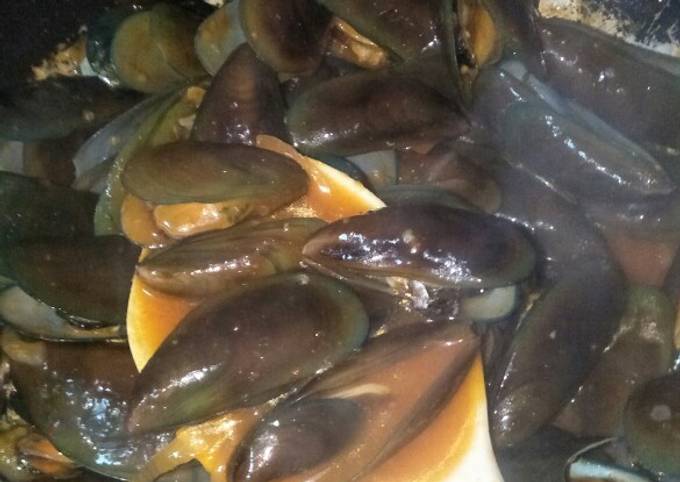 Asam manis kerang ijo kulit