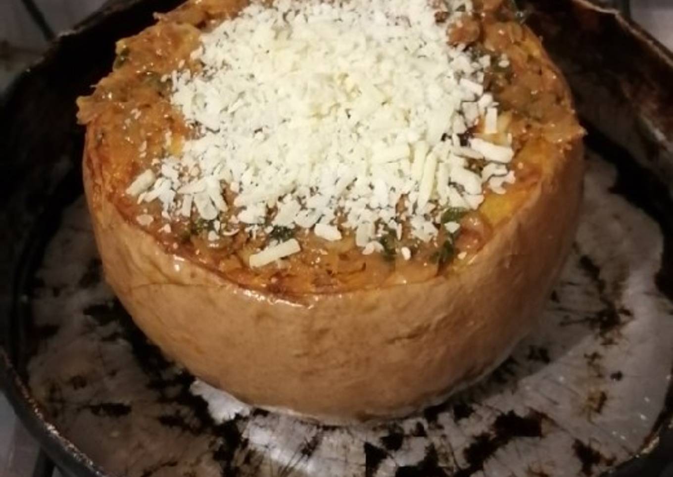 Zapallo calabacín relleno