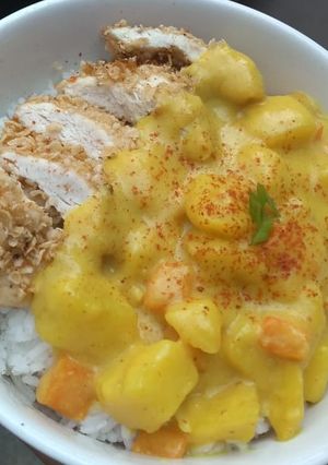 Foto resep Rice Bowl Curry with Chicken Havermut