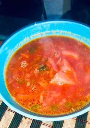 Фото Очень вкусный борщик, вкусно и красиво 😍.