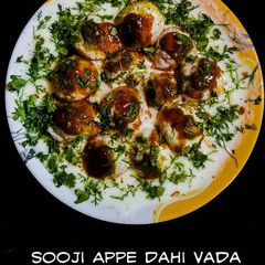 A picture of Sooji Appam ke Dahi Vade.