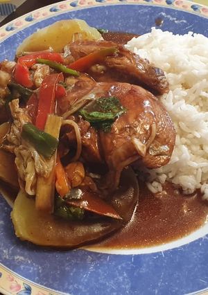 Una foto de Pollo al sillao
