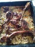 Oven-Baked Lamb Chops with Rice