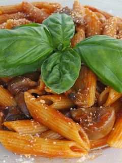 A picture of Mushroom Penne Pasta.