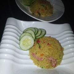 A picture of Egg fried rice.