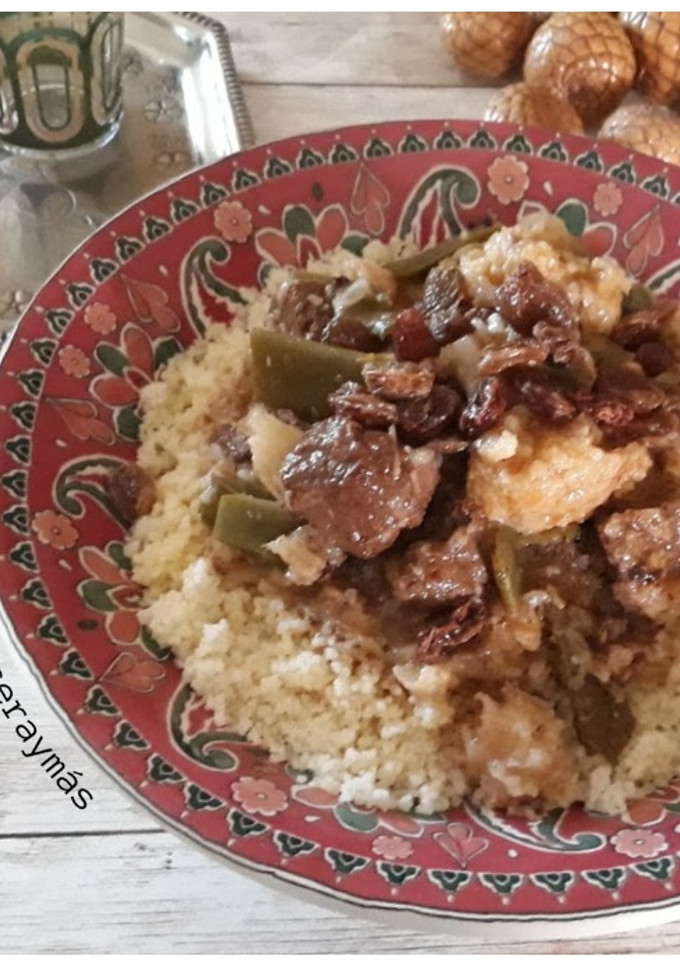 Una foto de Ternera con verduras y cuscús