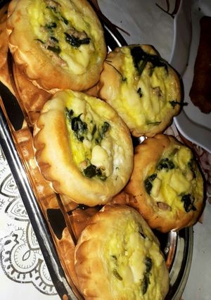 صورة لوصفة كيش بالسلق(السبانخ) ودجاج