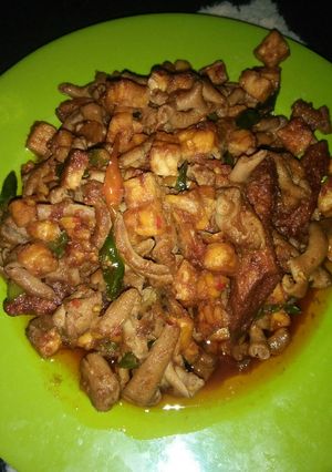 Foto resep Tumis Usus + Tempe Pedes Manis
