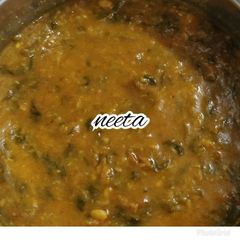 Raw Mango Palak ki Sabzi A picture of Raw Mango Palak ki Sabzi.