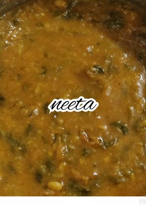 A picture of Raw Mango Palak ki Sabzi.