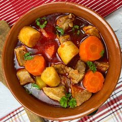 A picture of Hungarian Beef Goulash (Marhagulyás).