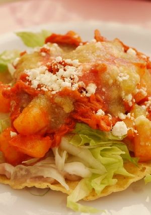 A picture of Shredded Beef Tostadas.