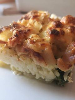 Rakott karfiol, brokkoli csirkemellel recept fotója