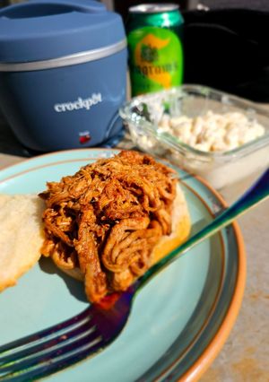 A picture of Pulled Pork For Electric Lunch Box.