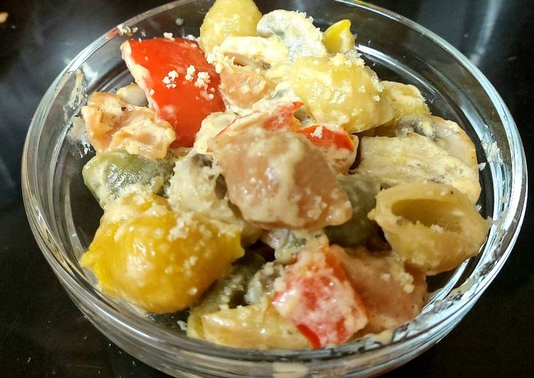 My Mushroom Pasta Dish in a Cheese Sauce π