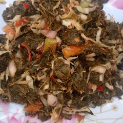 A picture of Moringa with cabbage salad.