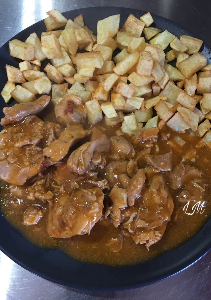 Una foto de Pollo con galletas María