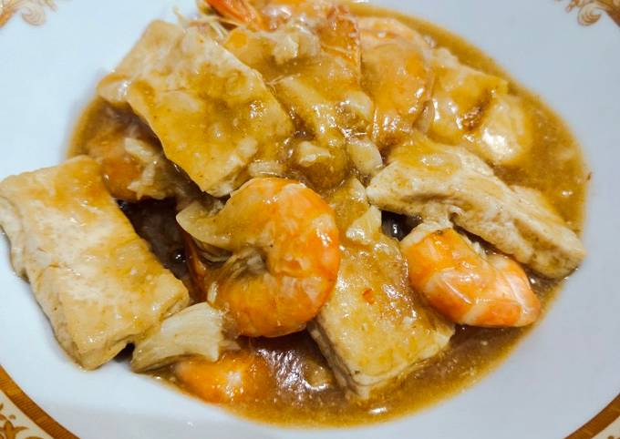 Udang tahu mandi saos asam manis