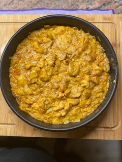 Una foto de Pollo al curry