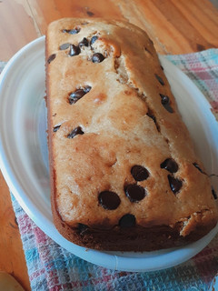 Una foto de Budín con chips de chocolate