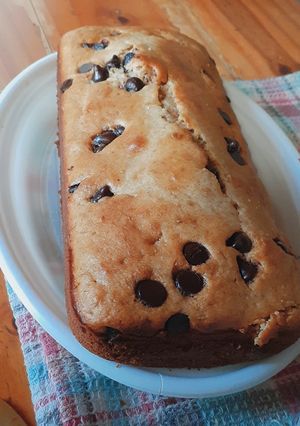 Una foto de Budín con chips de chocolate