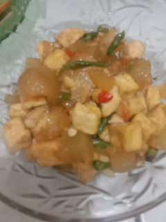 Foto resep Oseng kikil tahu cabe ijo