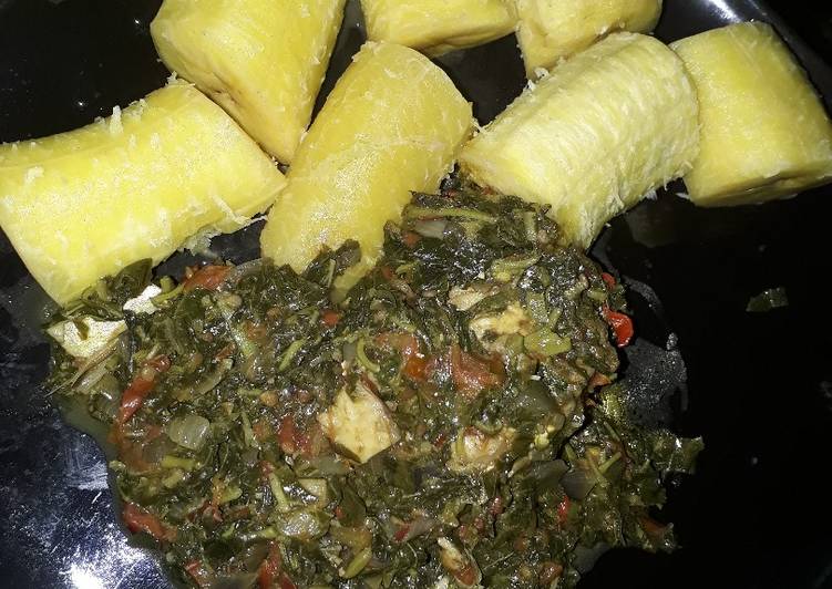 Easiest Way to Prepare Any-night-of-the-week Boiled  plantain and veggie