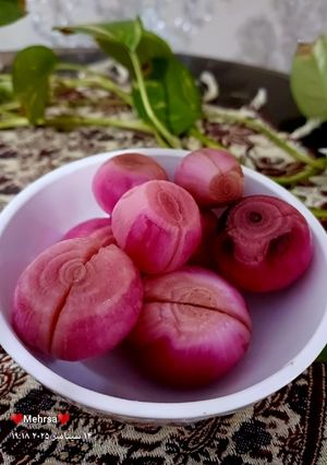 عکسی از دستور 🪷ترشی پیازقرمز🪷