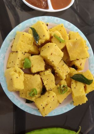 A picture of Instant Besan Dhokla.