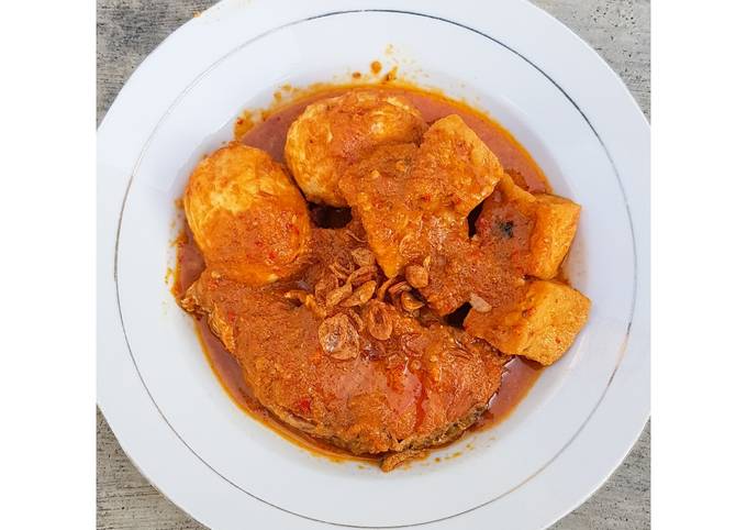 Ikan Bubara, Tahu, Telor bumbu Bali 💕😍