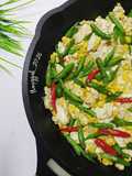 Tumis buncis telur orak arik
