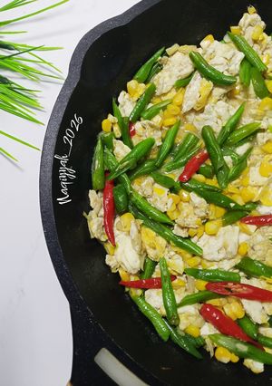 Foto resep Tumis buncis telur orak arik