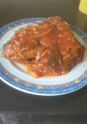 Foto resep 5.Gurame mandi saos