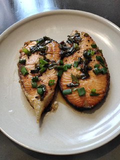 A picture of Fried Salmon in Lemon Sauce.