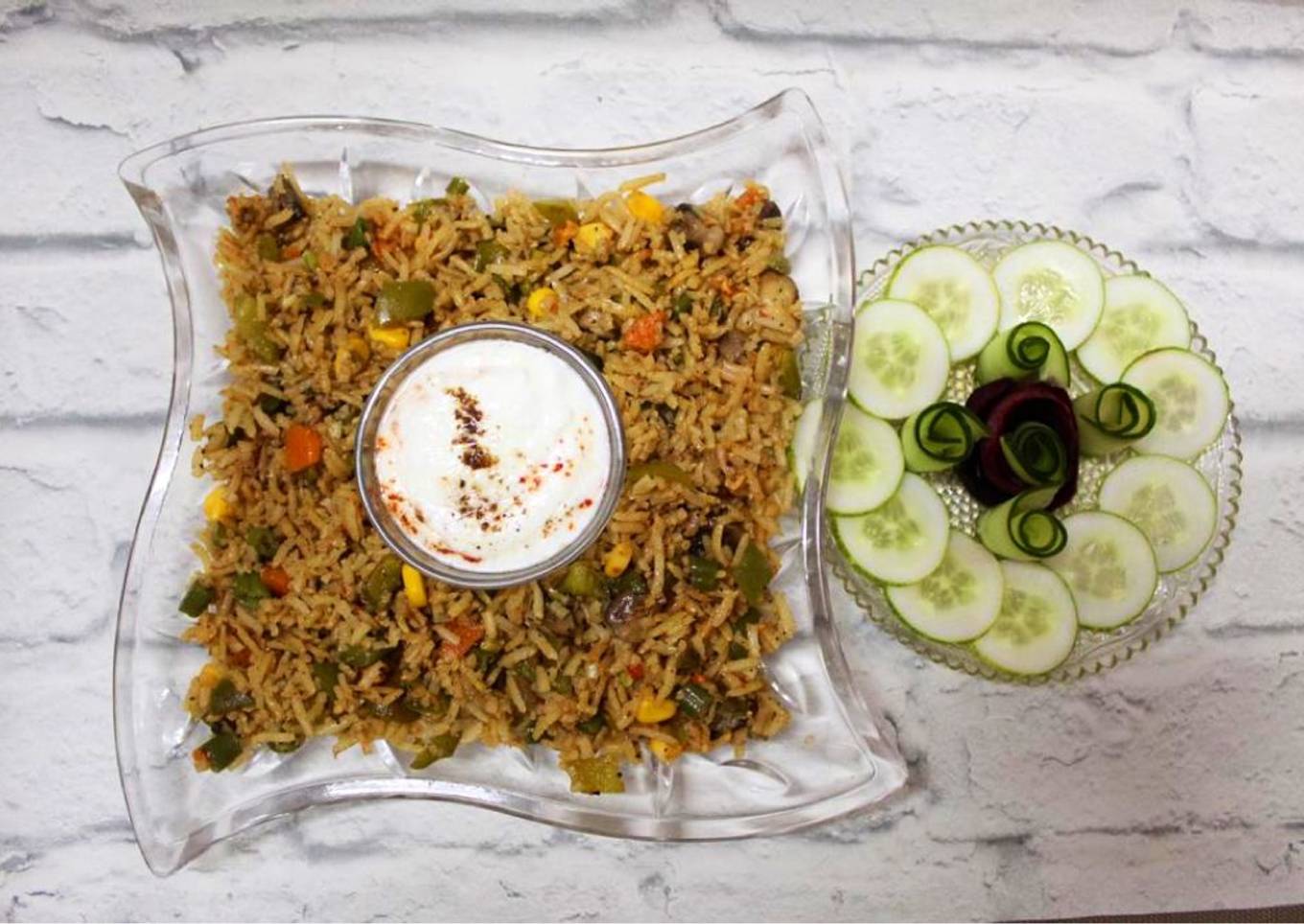 Schezwan Brown Rice Vegetable Pulao
