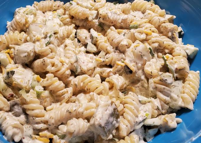 Simple Way to Make Ultimate Dill Pickle Pasta Salad