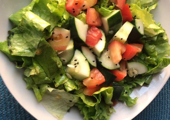 Salad with homemade dressing