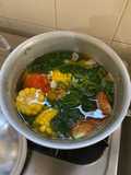 Sayur Bayam & Dadar Jagung & Sambal Bawang