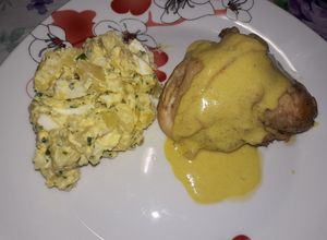 Una foto de Pollo con salsa de Mostaza
