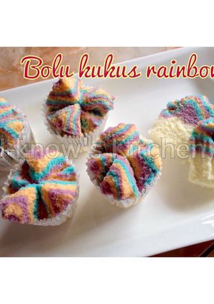 Foto resep 04. Bolu Kukus Rainbow