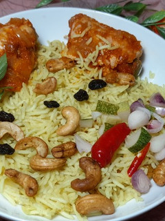 Foto resep Nasi Biryani masak rice cooker dengan chicken rolls