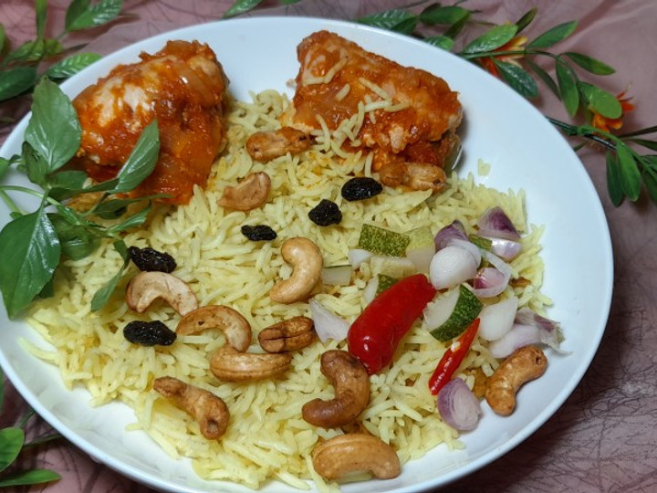 Cara Memasak Nasi Biryani masak rice cooker dengan chicken rolls Praktis