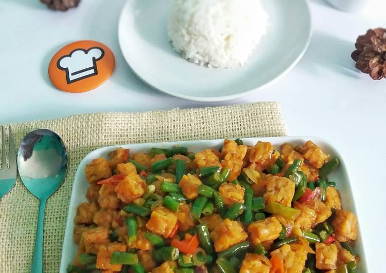 Proses memasak Orek Tempe Kacang Panjang Anti Gagal