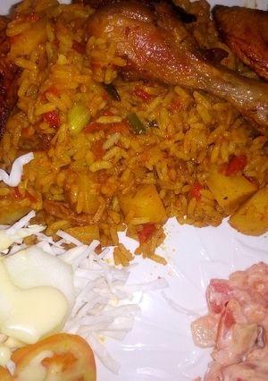 A picture of Special jollof rice...#jollof rice contest#.