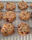 Cranberry Almonds Oatmeal Cookies